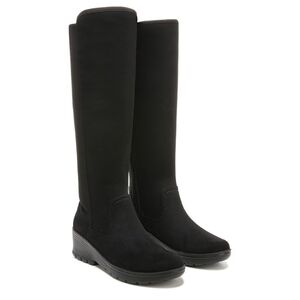 Bzees Boardwalk black suede knee high boots sz 11 Wide new